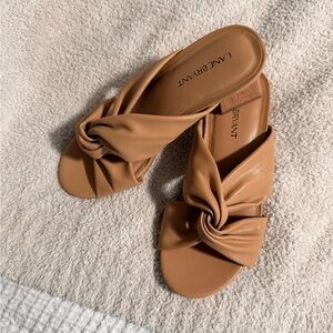Lane Bryant Women's Brown Knotted Mules